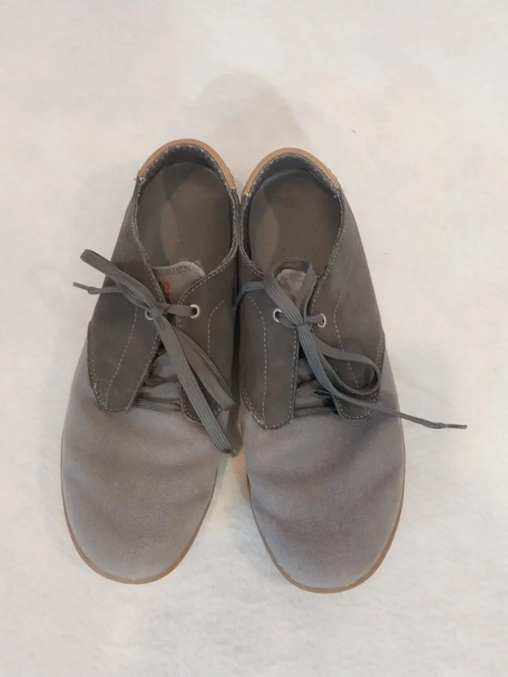 Forsake Walking Shoes Mens 10 Gray Canvas Phil Lace Casual Comfort Low Top